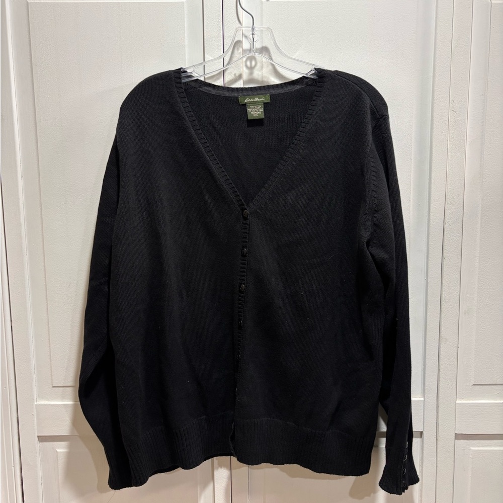Eddie Bauer Black Women’s Cardigan Sweater Size‎ XXL